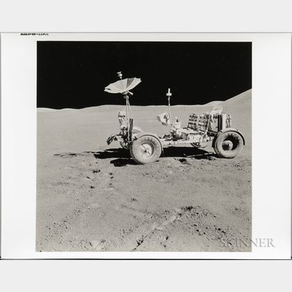 Apollo 15, Lunar Roving Vehicle at the Hadley-Apennine Landing Site, August 1971.