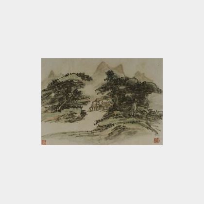 Album of Twelve Landscape Paintings of Huang Shan