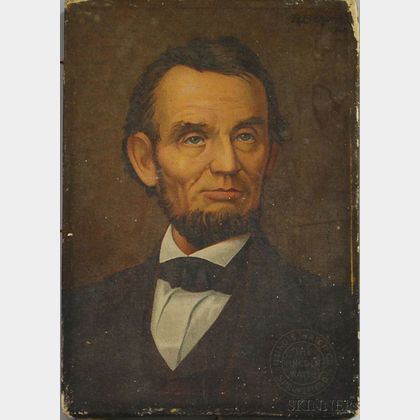 Illinois Watch Co., "Lincoln Watch" Chromolithograph Abraham Lincoln Portrait Advertising Print