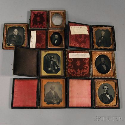 Eight Daguerreotype Portraits of Gentlemen