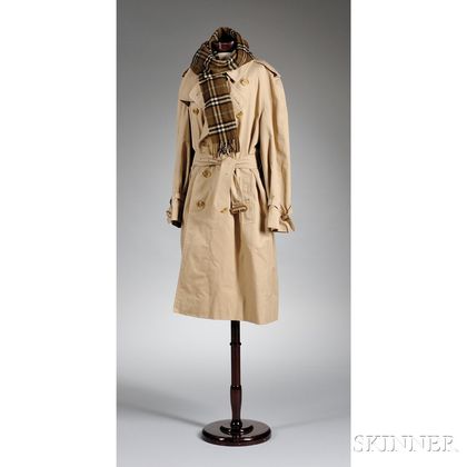 Burberry Trench Coat and Scarf