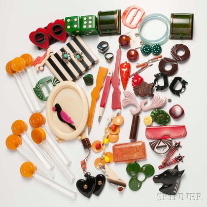 Group of Bakelite Jewelry and Accessories
