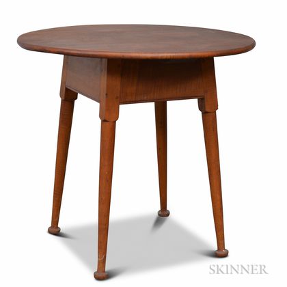 Queen Anne-style Tiger Maple Tea Table