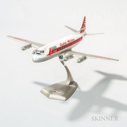 Walkers Westway Capital Airlines Vickers Viscount Aviation Model with Display Plinth