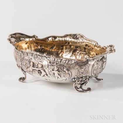 Rococo-style MF & Co. Sterling Silver Footed Dish