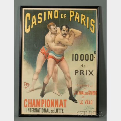 Jean de Paleologue (called PAL) (French, 1860-1942) Casino de Paris / Championnat de Lutte