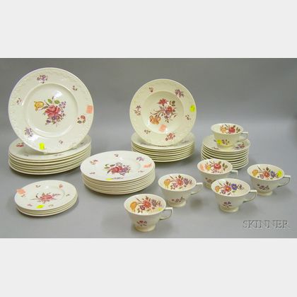 Forty-three Piece Wedgwood Corinthian Cotswold Pattern Partial Dinner Service. 
