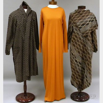 Two Issey Miyake Dresses and a Robe