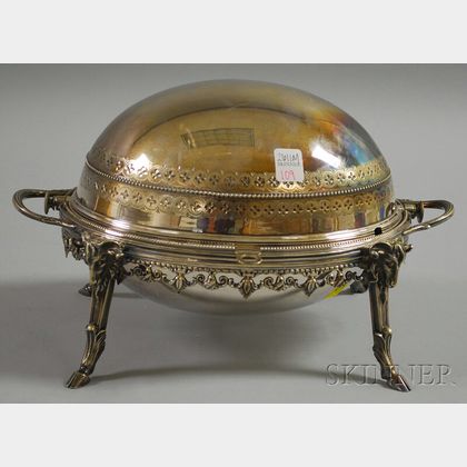 English Silver-plated Dome-top Warming Dish