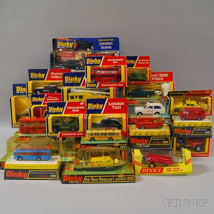 Twenty-seven Meccano Dinky Toys Die-cast Metal Vehicles