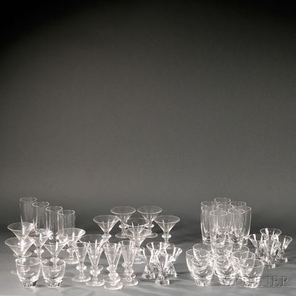 Approximately Forty-nine Steuben Glassware Items 