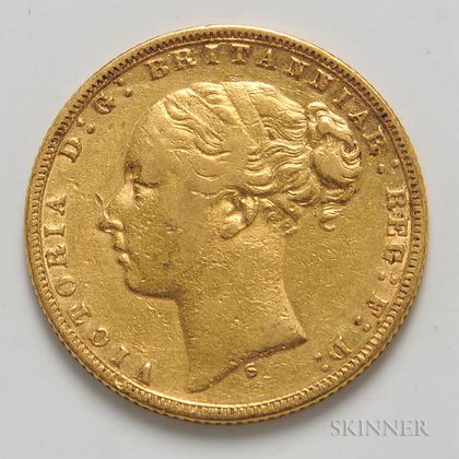1874-S British Gold Sovereign