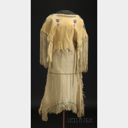 Southern Plains Beaded Hide Woman's Dress