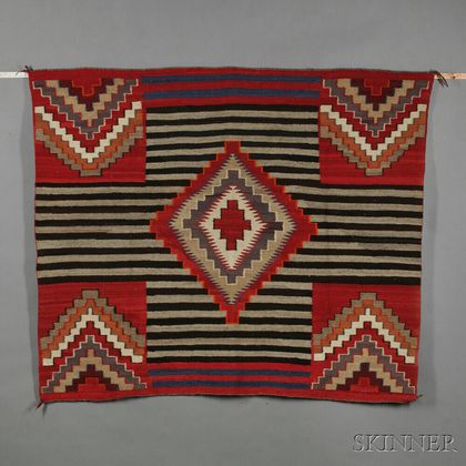Navajo Late Transitional Woman's Chief's-style Weaving