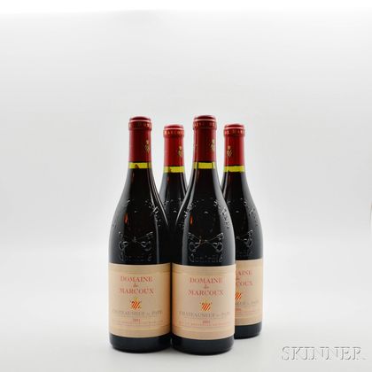 Domaine de Marcoux Chateauneuf du Pape 2001, 4 bottles 