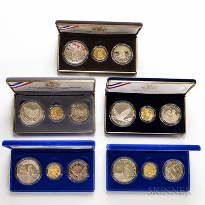 Five Three-coin Commemorative Sets