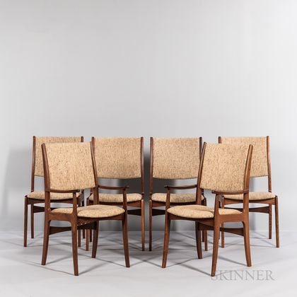 Six Rosewood Dining Chairs