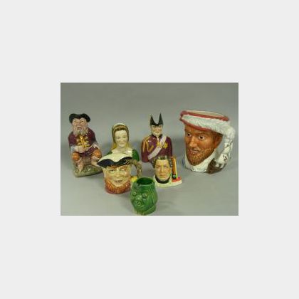 Seven Assorted Ceramic Character Jugs