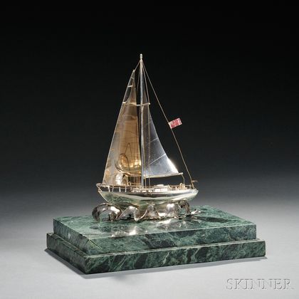 Wolfgang Schroth Sterling Silver Ship Model