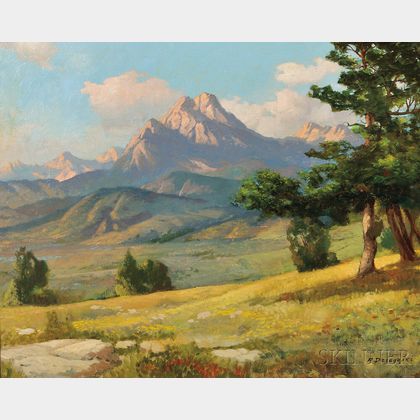 Alexander A. Dzigurski (American, 1911-1995) Mountain Landscape