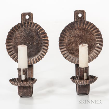 Pair of Tin Candle Sconces