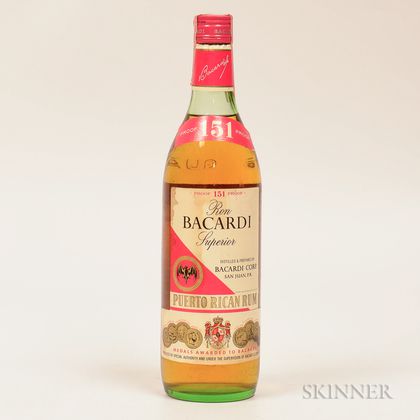 Bacardi 151, 1 4/5 quart bottle 