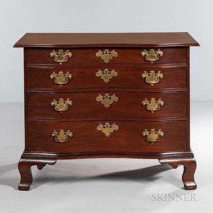 Chippendale Mahogany Reverse Serpentine Chest of Drawers