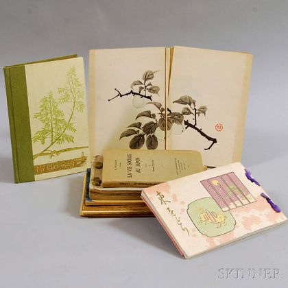 Japanese Printing and Woodblock Books, 20th century, Nine Volumes: