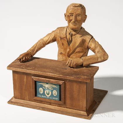 Wood Carving of President Franklin Delano Roosevelt "The Man for the Hour,"