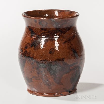Manganese-decorated Redware Jar