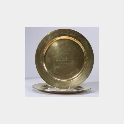 Three New York Racing Association Sterling Trophy Plates
