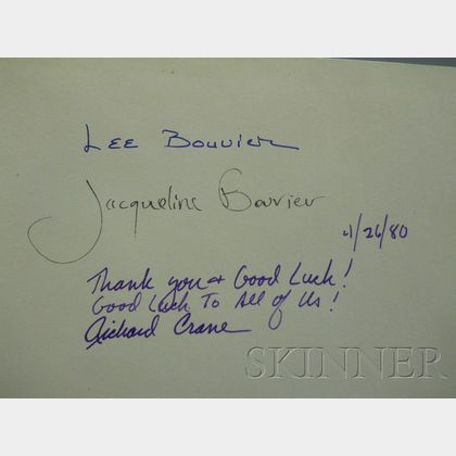 Onassis, Jacqueline Bouvier (1929-1994) & Bouvier, Lee (b. 1933),Signed copy