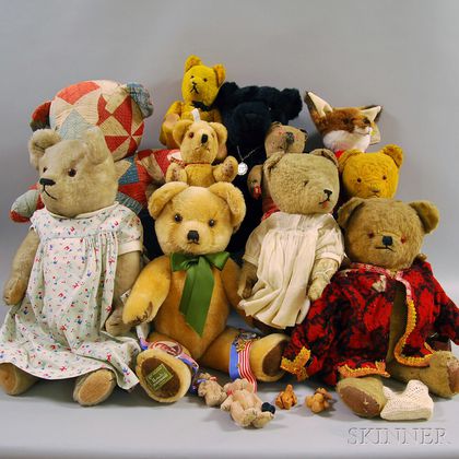 Group of Vintage and Modern Teddy Bears