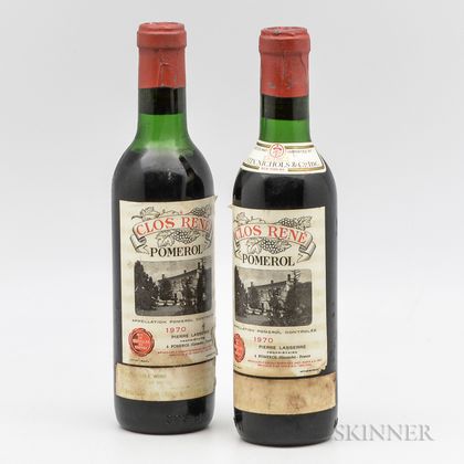 Clos Rene 1970, 2 demi bottles 