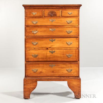 Maple Tall Chest of Eight Drawers