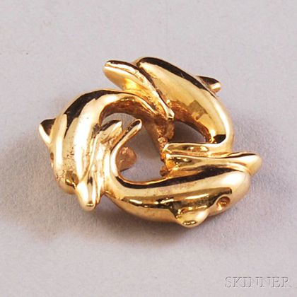 14kt Gold Dolphin Pendant
