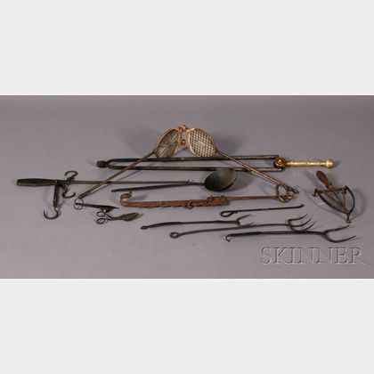 Twelve Assorted Early Hearth Implements