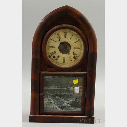 Chester Boardman & Co. Mahogany Veneer Beehive Shelf Clock
