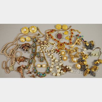 Small Group of Mostly Signed Costume Jewelry