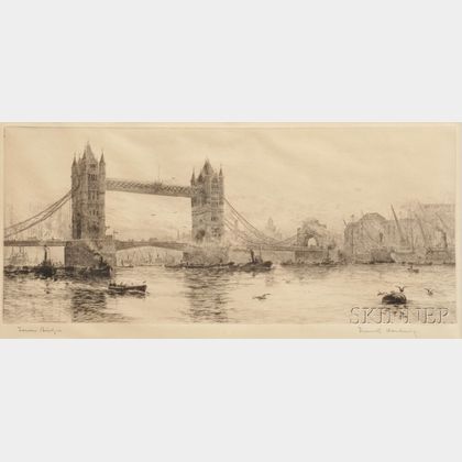 Frank Harding (British, 19th/20th Century) Tower Bridge /London View.