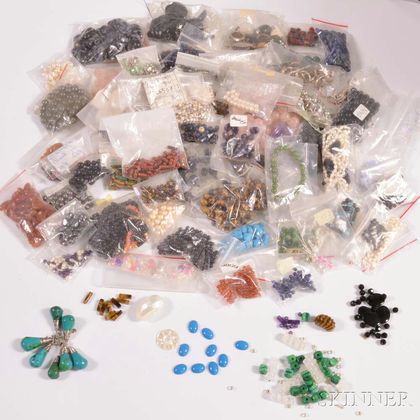 Group of Unmounted Beads, Findings, and Gemstones