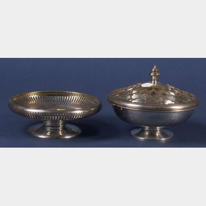 Two Sterling Footed Bowls