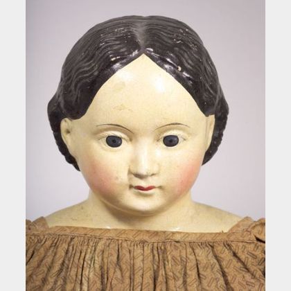 Sold at auction Very Large Papier-mache Greiner Doll with 1858 Label ...