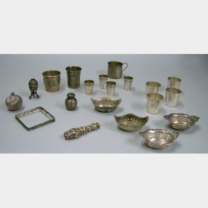 Approximately Twenty Sterling Silver and Silver Articles