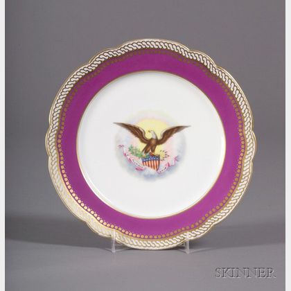 Lincoln Administration White House China Plate