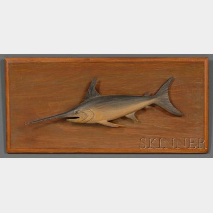 "FRESH KILLED FOWL" Sign and Sword Fish Plaque