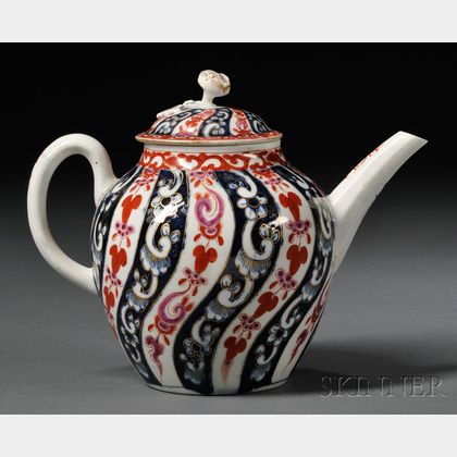 Worcester Queen Charlotte Pattern Teapot and Cover