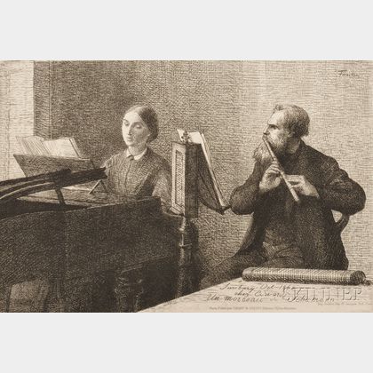 Henri Fantin-Latour (French, 1836-1904) Un morceau de Schumann