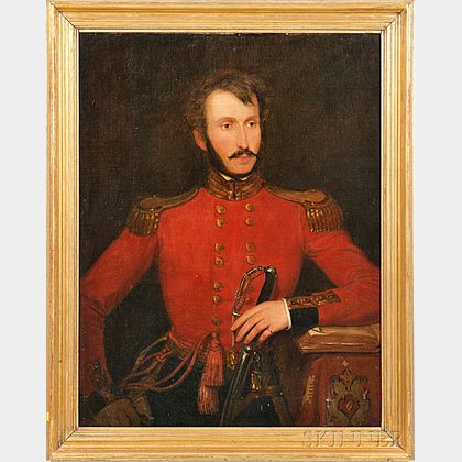 Carlo Ernesto Liverati (Italian, 1805-1844) Portrait of Captain Henry C. Lynch of the 48th Madras Native Infantry.