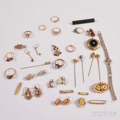 Group of Gold Antique Jewelry